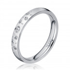 NSS3018-ZR Dámsky oceľový snubný prsteň