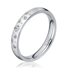 NSS3018-ZR Dámsky oceľový snubný prsteň
