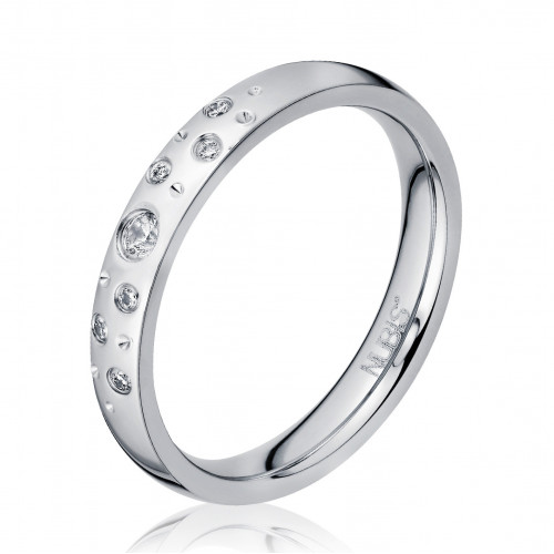 NSS3018-ZR Dámsky oceľový snubný prsteň