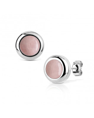 Oceľové náušnice s Ruženínom 8mm