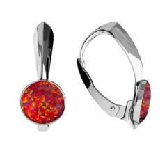 Strieborné opálové náušnice