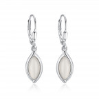 Strieborné visiace náušnice mesačný kameň