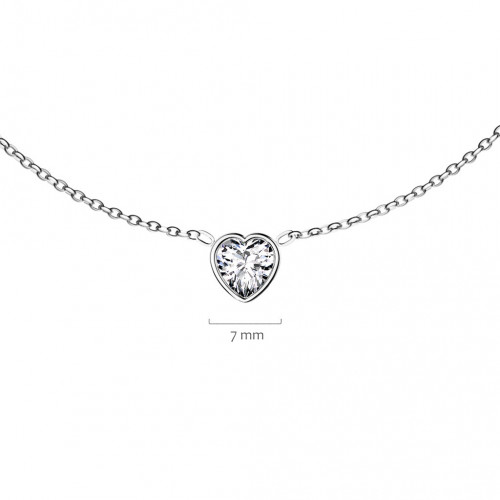 Oceľový náhrdelník srdiečko