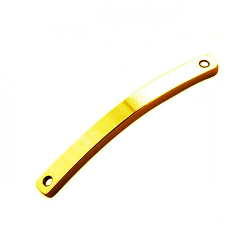 Pozlátená oceľová doštička na náramok 3 x 34 mm