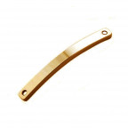 Pozlátená oceľová doštička na náramok 3 x 34 mm