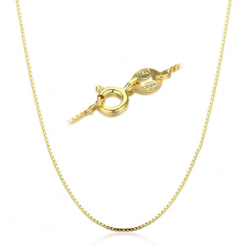 Pozlátená strieborná retiazka - štvorová