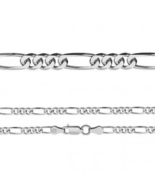 Dámsky strieborný náramok figaro, dĺžka 18 cm