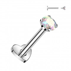 Piercing do brady TITAN, 1,2 x 6 mm, dúhový kameň