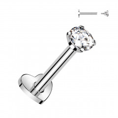Piercing do brady TITAN, číry kameň