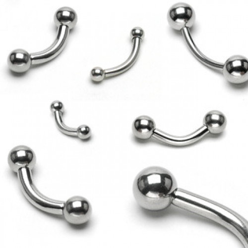 Piercing do obočia - guličky, hr. tyčky 1,2 mm