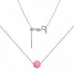 Strieborný náhrdelník s opálom - gulička 6 mm