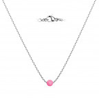 Oceľový opálový náhrdelník - gulička 5 mm