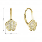 Pozlátené strieborné náušnice kvietky