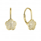 Pozlátené strieborné náušnice kvietky