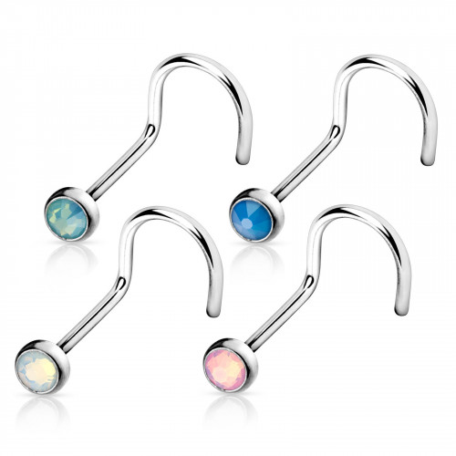 Zahnutý piercing do nosa - opáliť