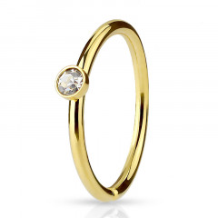 Pozlátený piercing do nosa/ucha kruh