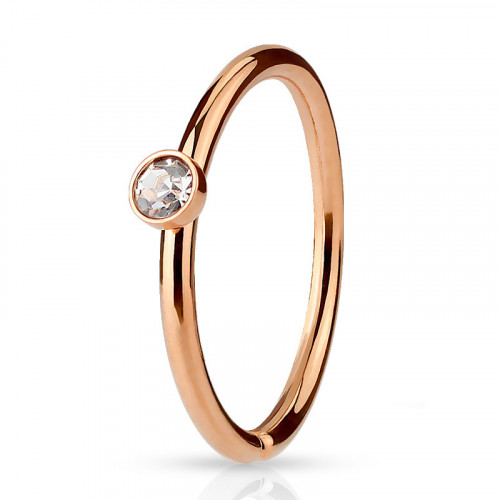 Pozlátený piercing do nosa/ucha kruh