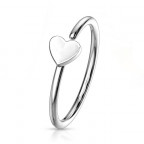 Piercing do nosa/ucha kruh so srdiečkom