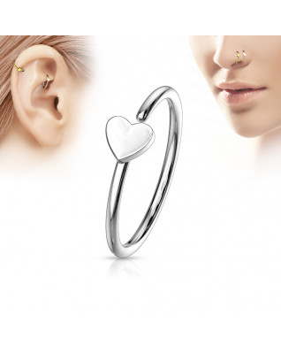 Piercing do nosa/ucha kruh so srdiečkom