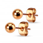 Oceľové náušnice - guličky pozlátené