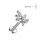 Piercing do brady vetvička - PUSH IN labreta