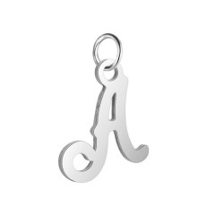 Oceľový prívesok - iniciálka A