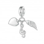 Strieborný prívesok korálek s príveskami