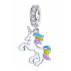 Strieborný prívesok korálek jednorožec