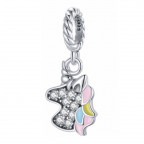Strieborný prívesok korálek jednorožec