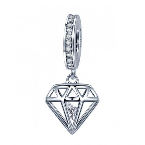 Strieborný prívesok korálek diamant