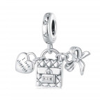 Strieborný prívesok korálik na náramok