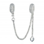 Strieborná bezpečnostná retiazka na náramok