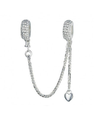 Strieborná bezpečnostná retiazka na náramok