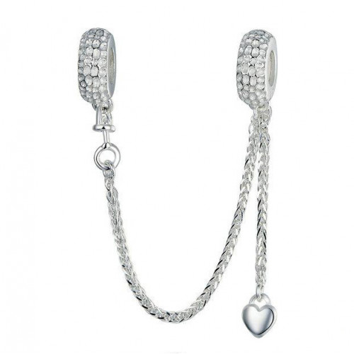 Strieborná bezpečnostná retiazka na náramok