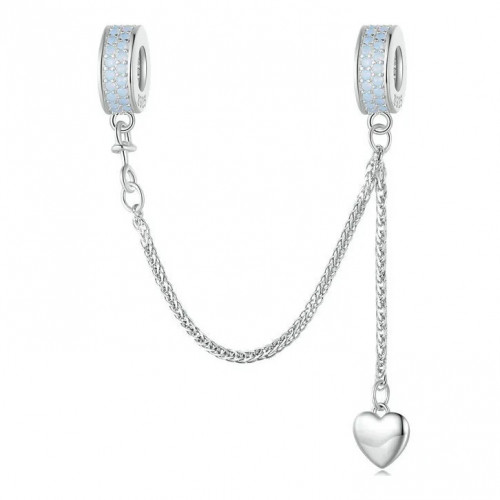 Strieborná bezpečnostná retiazka na náramok