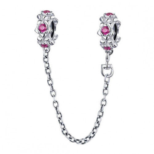 Strieborná bezpečnostná retiazka na náramok