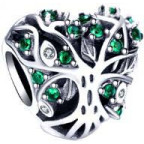 Visiaci strieborný prívesok korálik