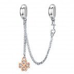 Strieborná bezpečnostná retiazka na náramok