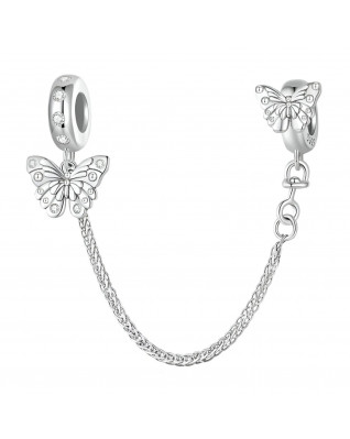 Strieborná bezpečnostná retiazka na náramok