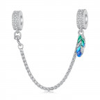 Strieborná bezpečnostná retiazka na náramok