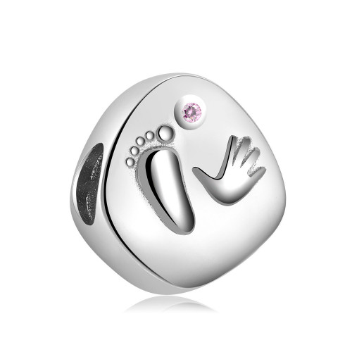 Strieborný prívesok korálik na náramok