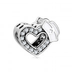 Strieborný prívesok korálik na náramok