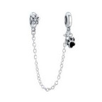 Strieborná bezpečnostná retiazka na náramok