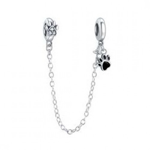 Strieborná bezpečnostná retiazka na náramok