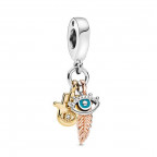 Strieborný prívesok korálik Hamsa