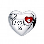 Strieborný prívesok korálik na náramok