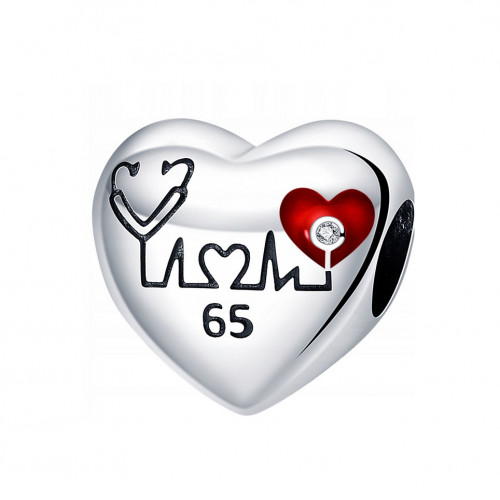 Strieborný prívesok korálik na náramok