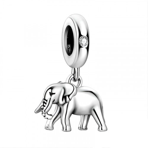 Visiaci strieborný prívesok korálik slon