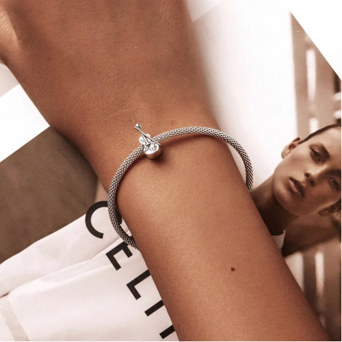 Strieborný prívesok korálik na náramok