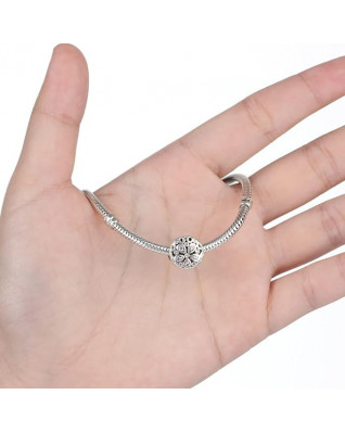 Strieborný prívesok korálik na náramok